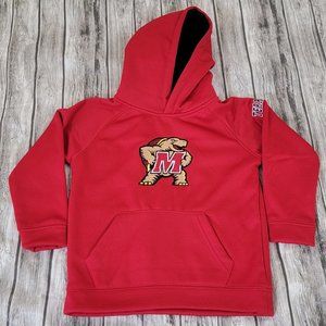 Colosseum Maryland Terrapins Red Hoodie Youth Size Small 4